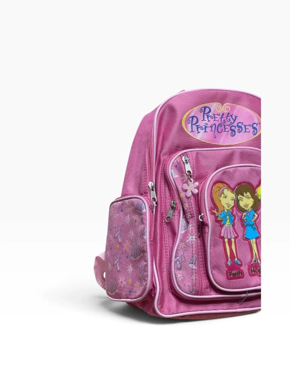 Pretty Princesses Pink Backpack Girls School Travel Bag Vintage Y2K Graphic